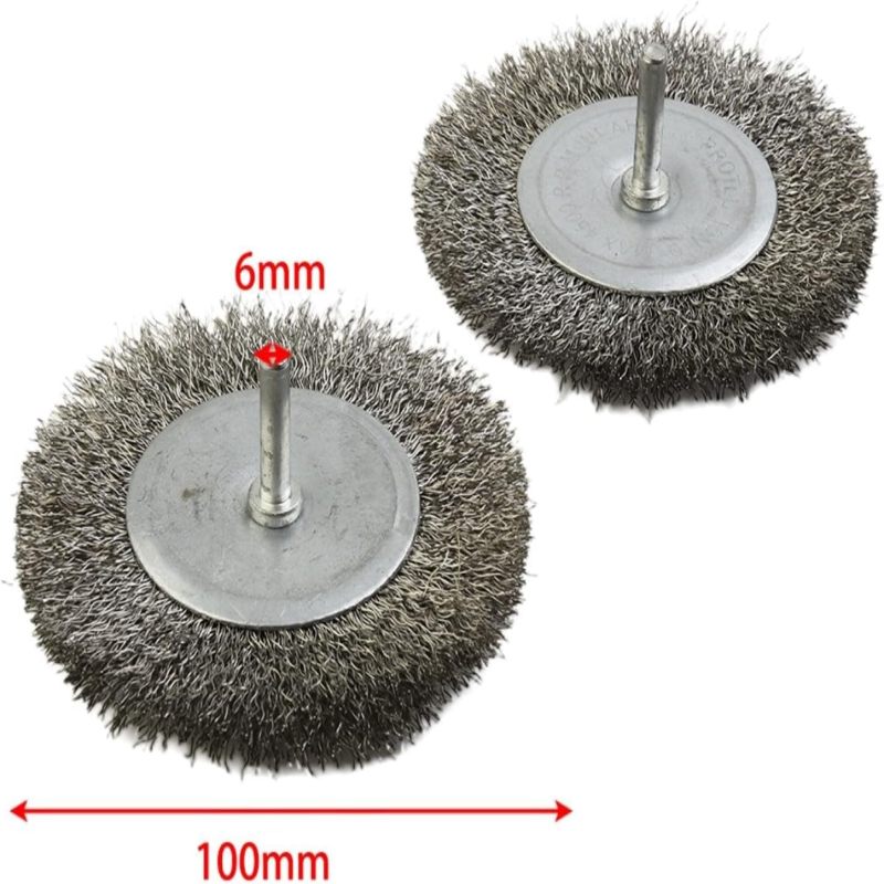 Lot de 4 brosses métalliques rotatives acier inoxydable