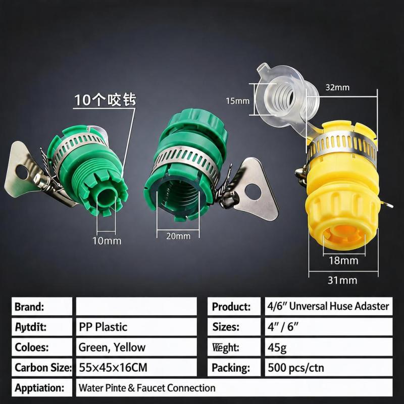 Compatibilité 1/2 et 3/4 pouce raccord rapide