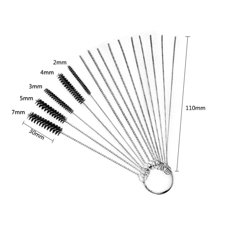 Kit de brosses de nettoyage pour carburateur Beyamis - vue d'ensemble