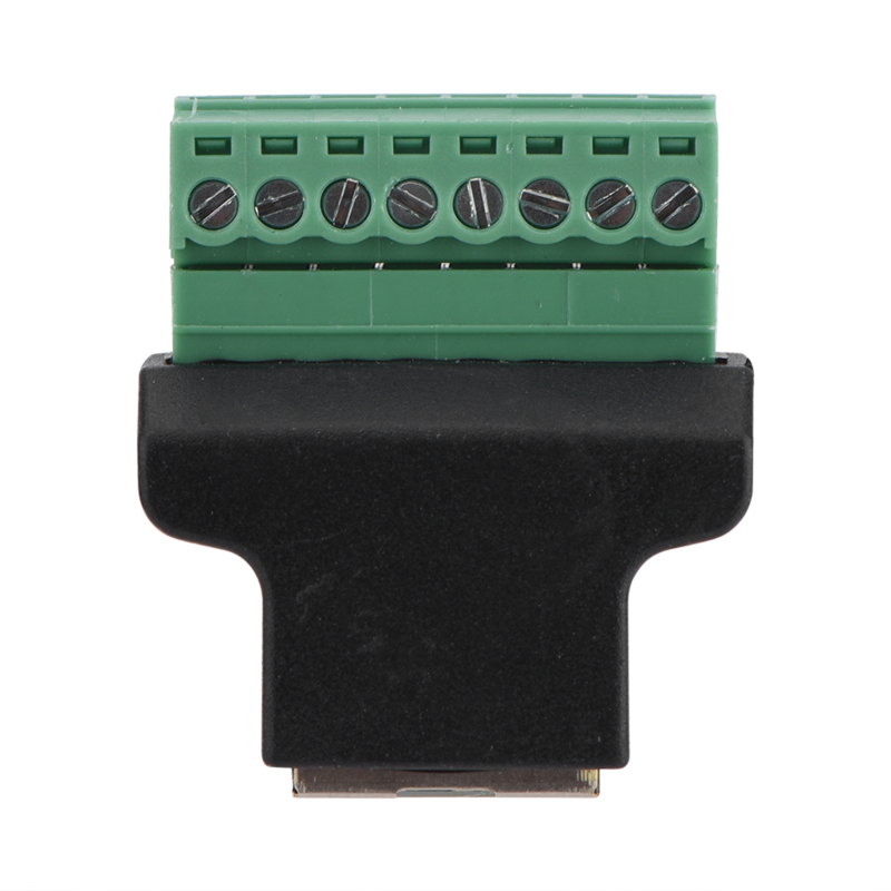 Détail de l'adaptateur RJ45 vers bornier Irovami