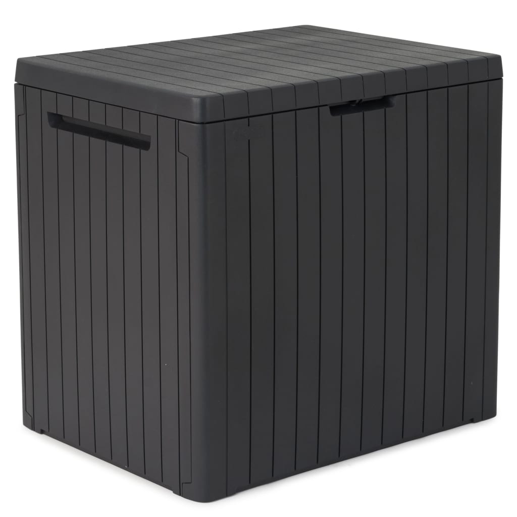 Keter City Outdoor Garden Storage Box Chest Grey 113L Capacity 