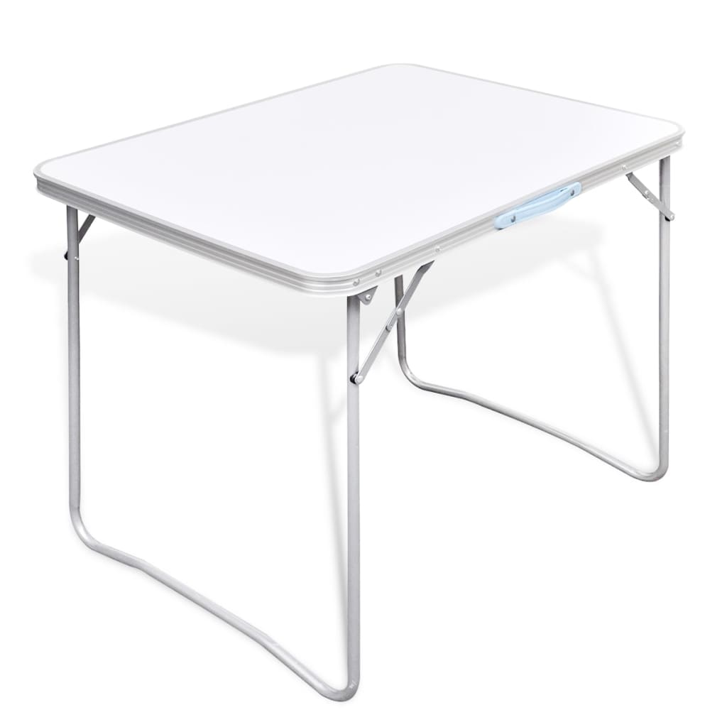 Metallo tavolo pieghevole tavolo 80x60 cm-regolabile in altezza-campeggio tavolo da giardino tavolo stabile 