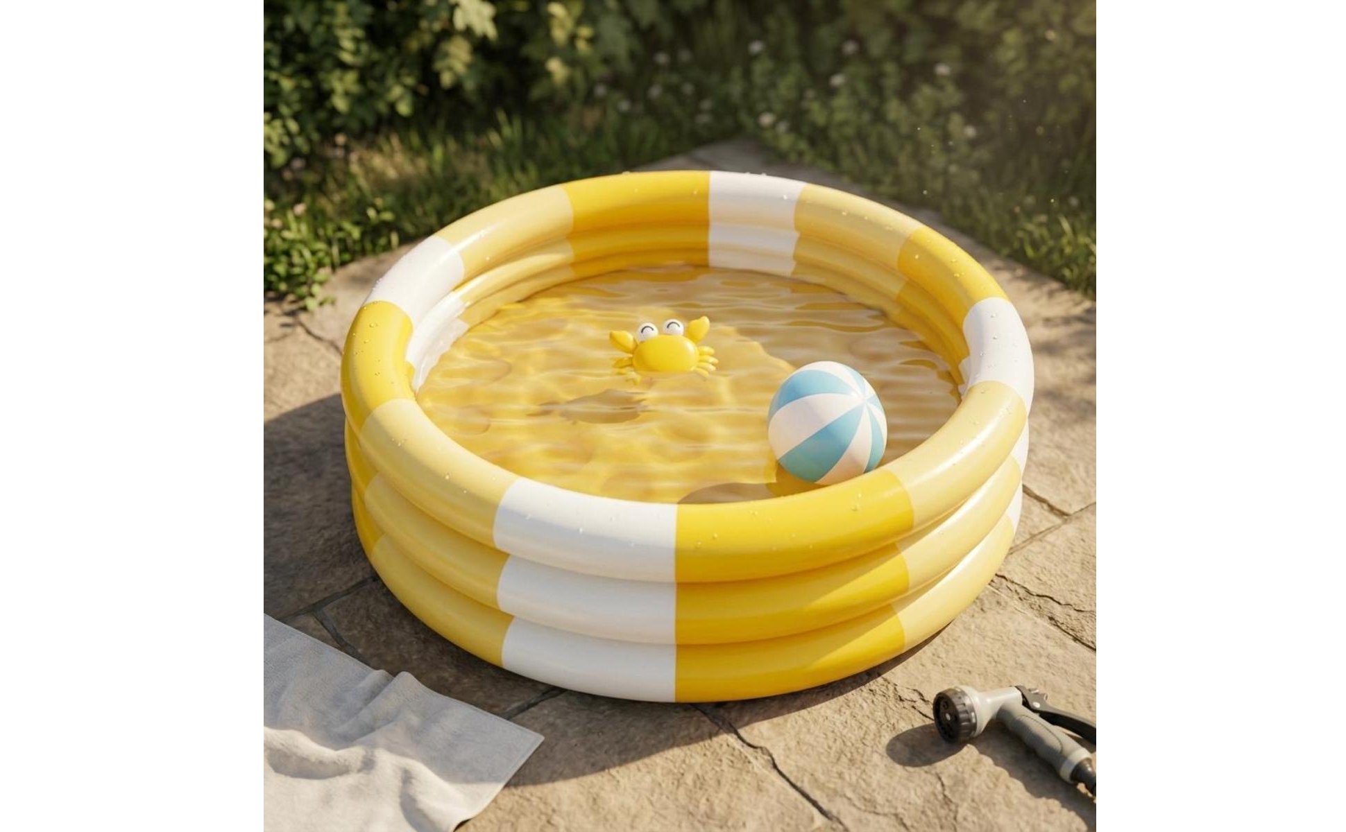 3 Circular Kiddie Pool Shallow Raised Circular Pool Kids Product Easy to Inflate Long-Lasting Vinyl for Children