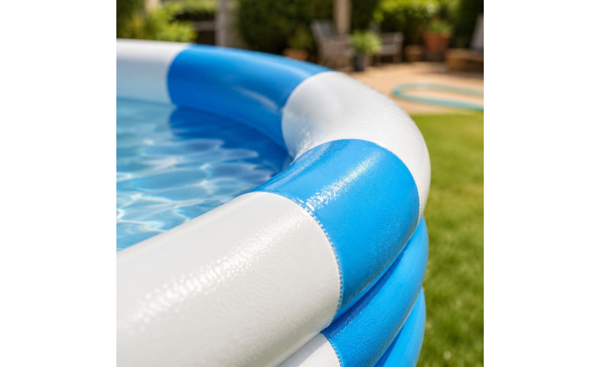 3 Circular Kiddie Pool Shallow Raised Circular Pool Kids Product Easy to Inflate Long-Lasting Vinyl for Children