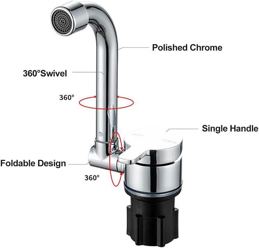 Foldable kitchen faucet
