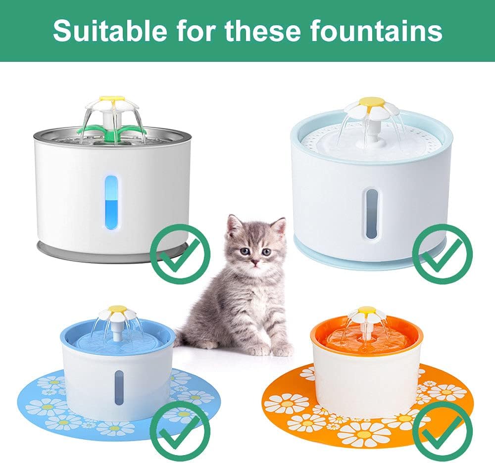 Lot De 6 Filtres + 6 éponges Pour Fontaine à Chat DownyPaws DPWFP6 / DPWFP6SS - Charbon Actif & Résine