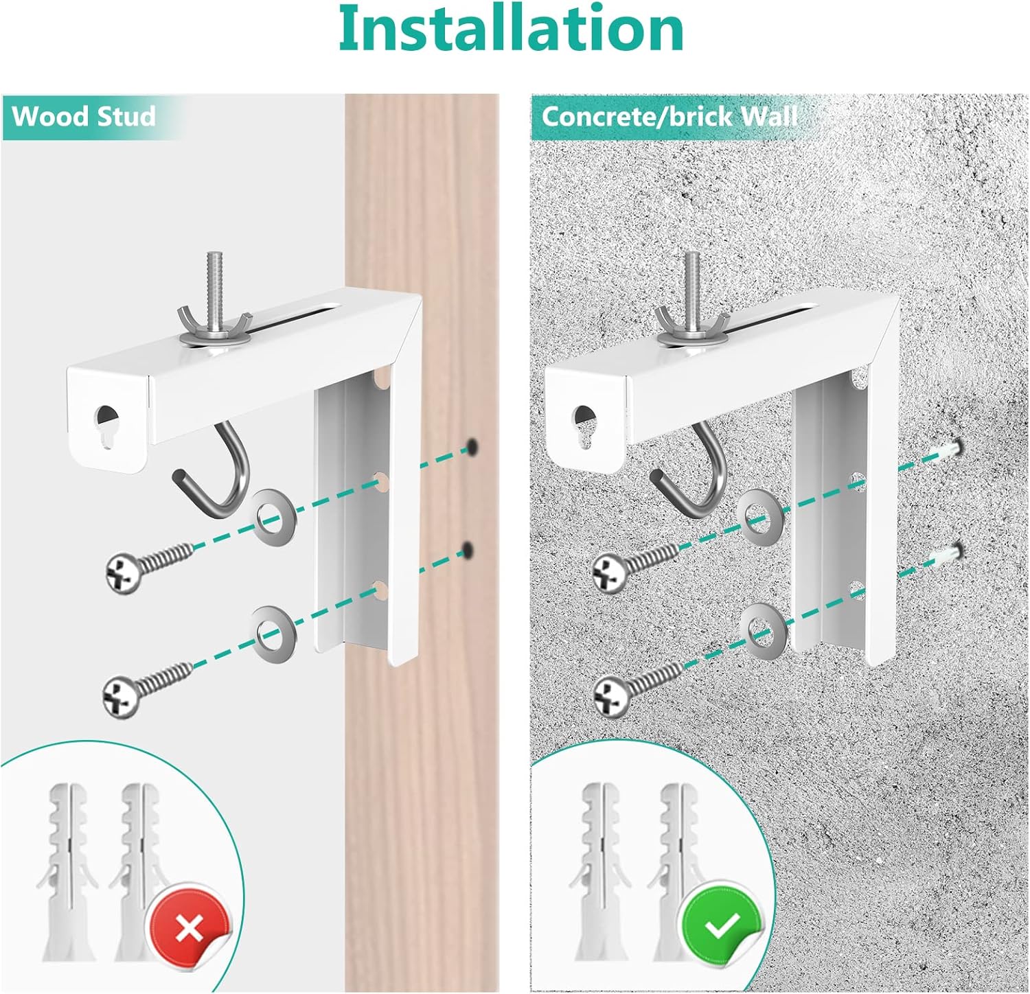 L-Shaped Projection Screen Bracket Wall or Ceiling Mount Adjustable ...