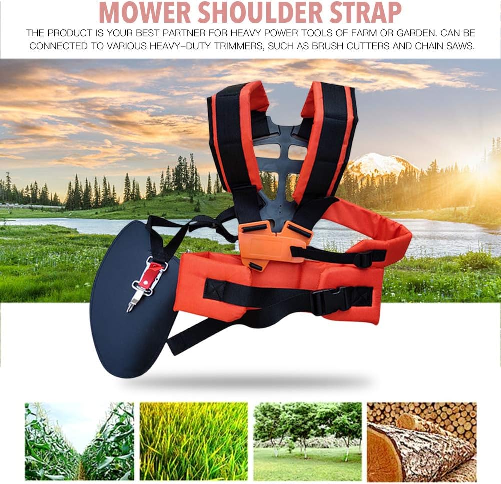 Harnais D'Épaule Pour Débroussailleuse - Rembourré, Réglable, Double Bretelle, Répartition De Charge