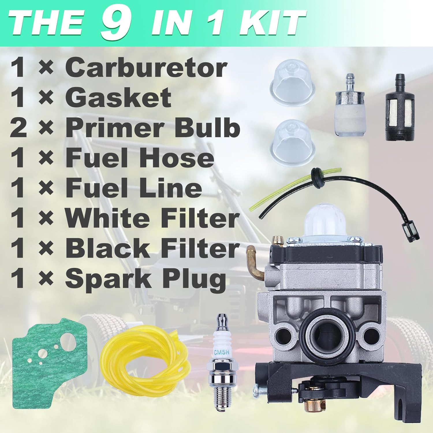 Kit De Bougie D'allumage De Filtre à Air De Carburateur Adapté Aux