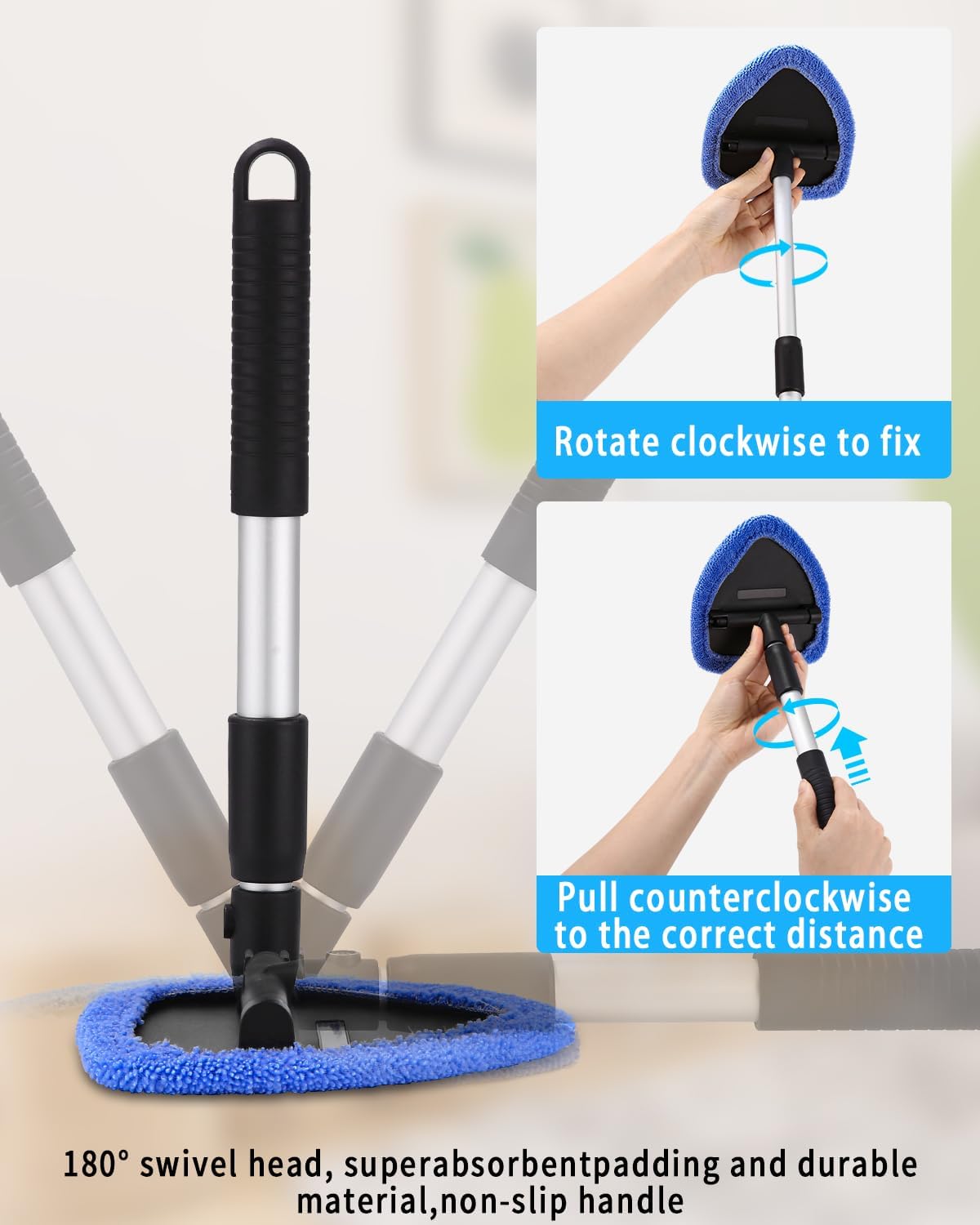 Set Di 5 Pulitori per Parabrezza Auto, Con Panno in Microfibra Lavabile Da 50 Ml