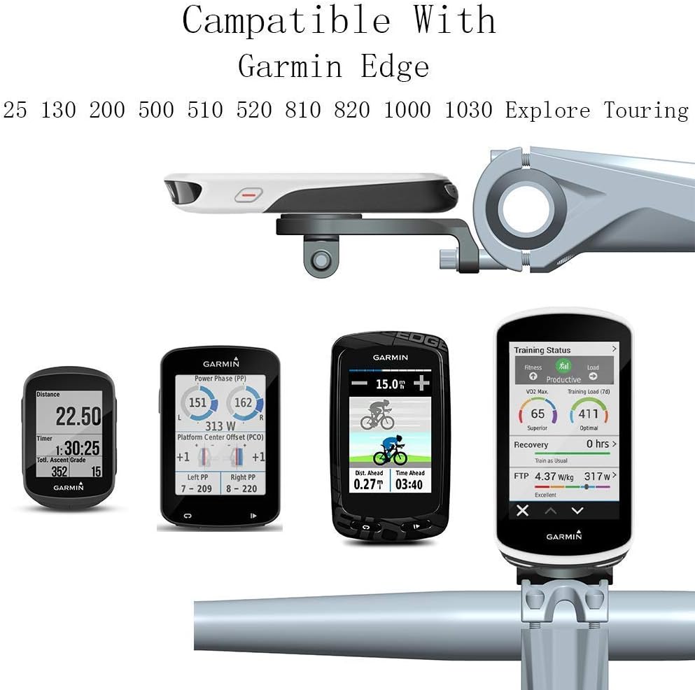 Lvjkes supporto Garmin manubrio, supporto Gar-min edge, Supporto per computer da bicicletta per Gar-min Edge 20 25 520 810 820 1000 1030, Edge Touring e Edge Touring Plus