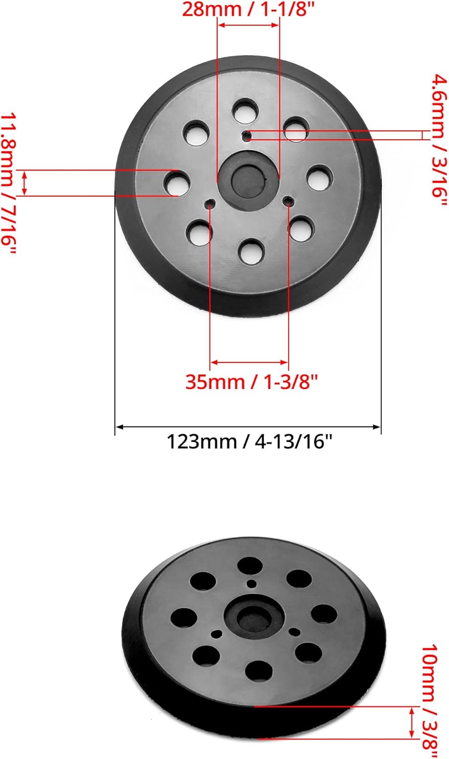 Plateau De Ponçage 125 Mm Avec Hook Et Loop Compatible Avec Bosch Pex 300-400 Ae Ponceuse