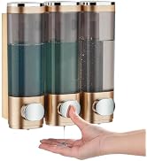modunful Distributeur de shampooing et d'après-shampoing, distributeur de douche 3 chambres sans perçage...