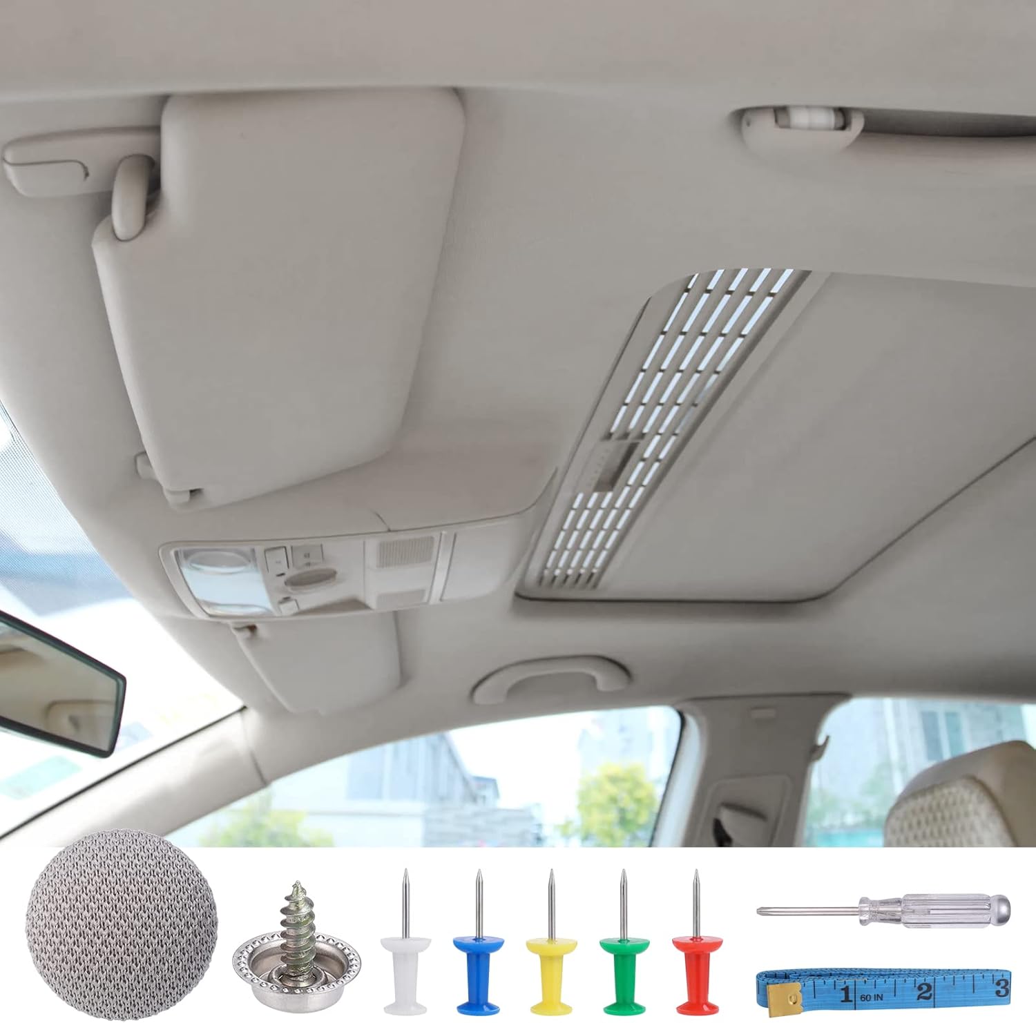 PACK DE 60 boucles de fixation de toit de voiture en tissu fiable pour