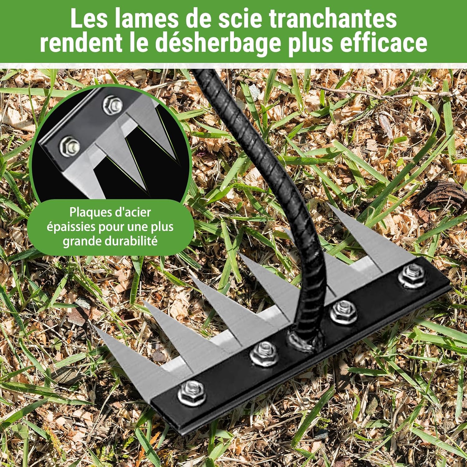 Ironrake Rastrello In Ferro 2.0 Per Giardinaggio - 4/5/6/7/8 Denti - Manico In Legno - Versione Pesante
