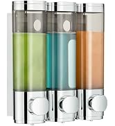 modunful Distributeur de shampooing et d'après-shampoing, distributeur de douche 3 chambres sans perçage...