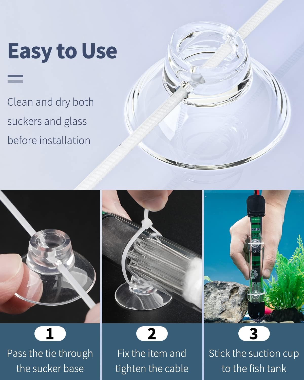 Câbles ajustables pour aquarium
