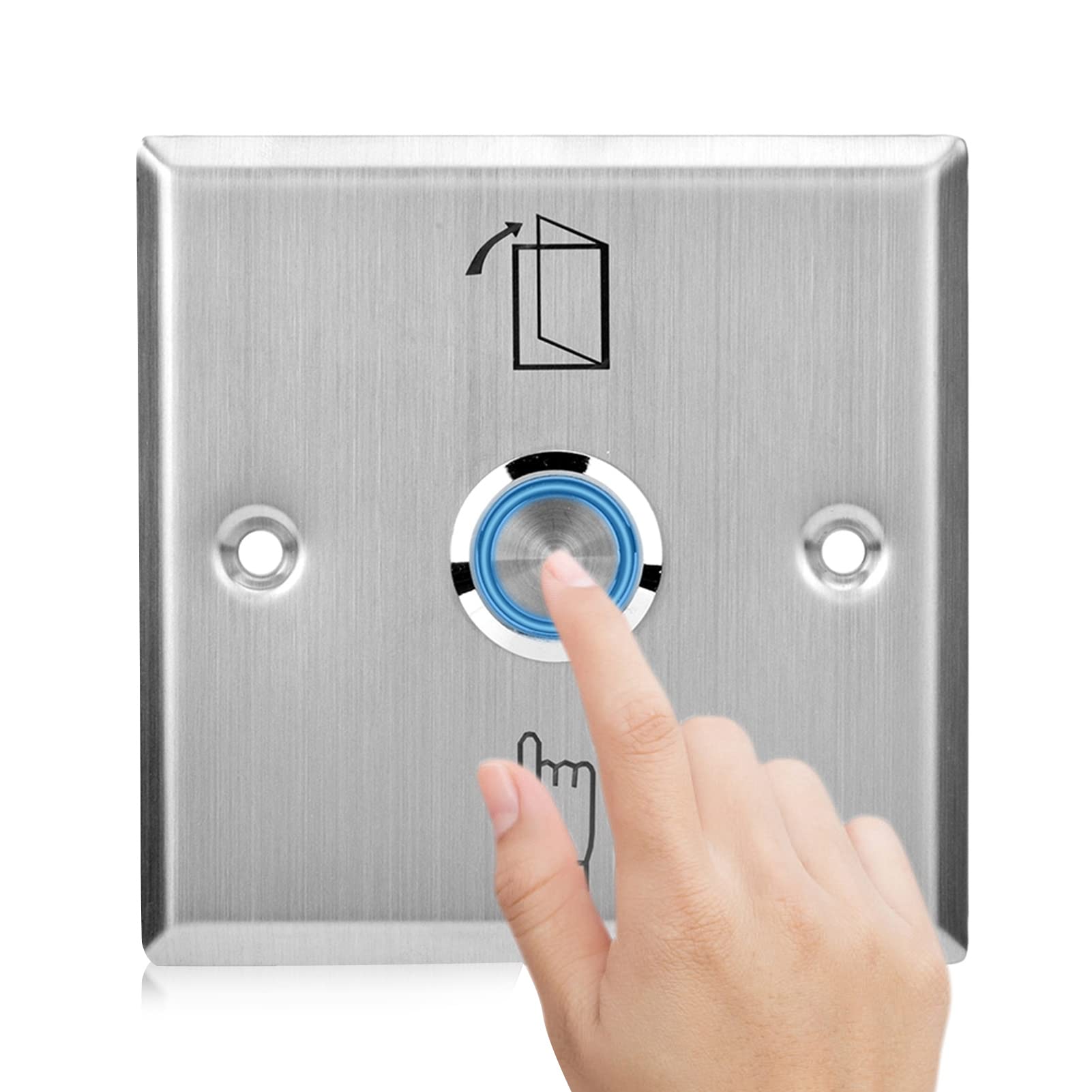 Bouton poussoir de porte en acier inoxydable
