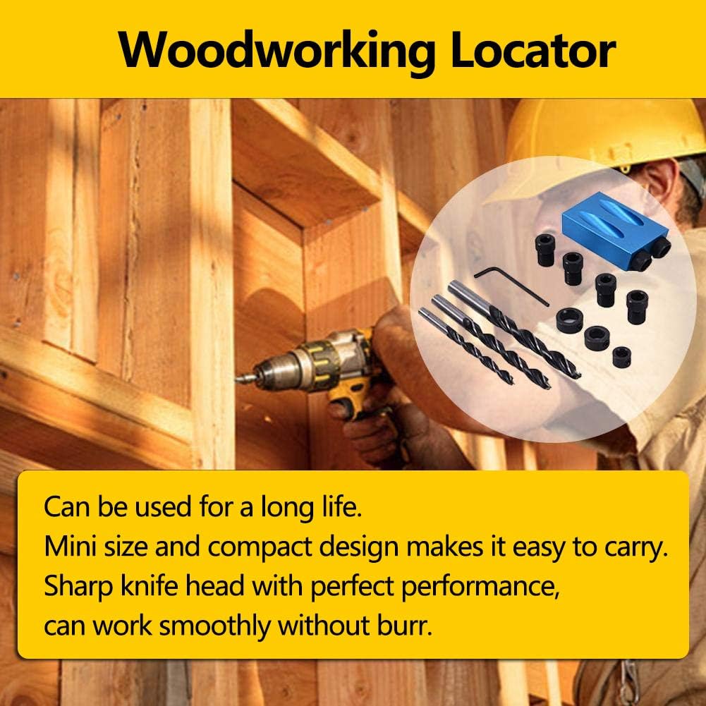 Kit De Perçage De Trou De Poche, Durable En Alliage D'aluminium Pour Le Travail Du Bois, Guide De Forage Oblique, Outil De Localisation Pour Joindre Des Planches De Bois