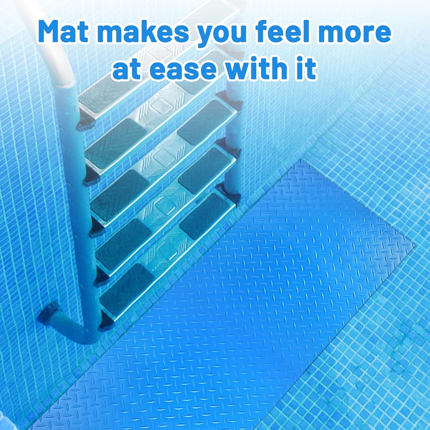 Pool Ladder Mat, 60x23cm, Pool Step Mat, Pool Ladder Protective Mat ...