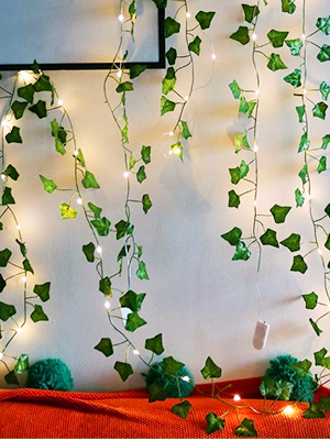 guirlande lumineuse en lierre