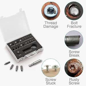 Great for stripped, broken, stuck or damaged and screw removal. It is made from S2 Alloy Steel.