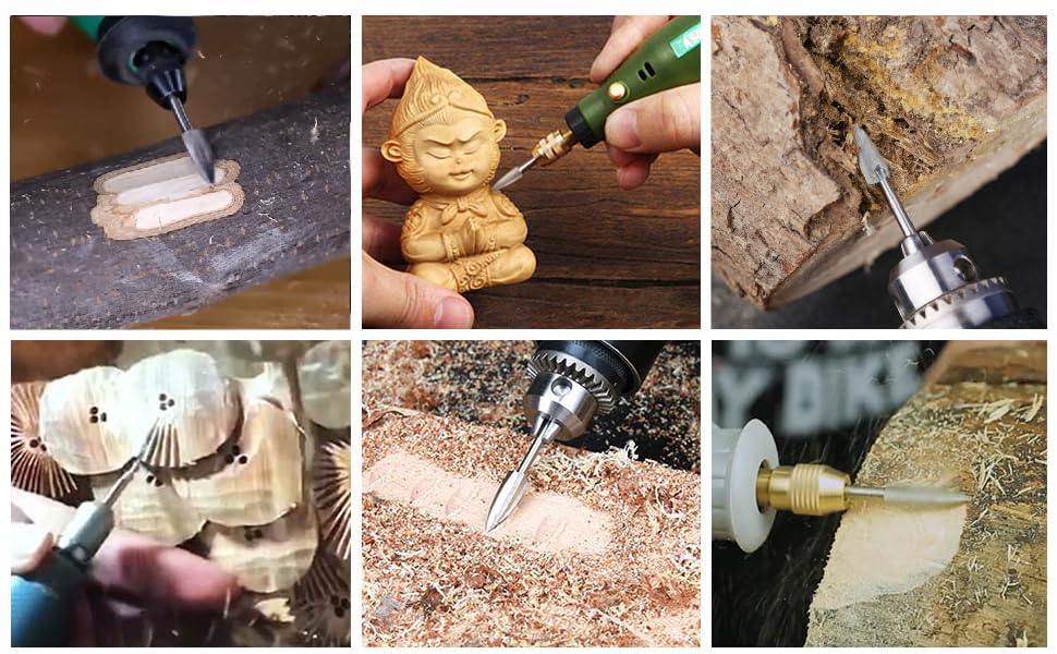 Herramientas de tallado de madera, juego de brocas de grabado