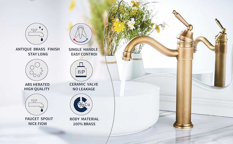 farmhouse bathroom faucet for vessel sink