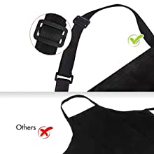 Chef Tabliers Noir Tablier Etanche Tablier avec 2 Poches
