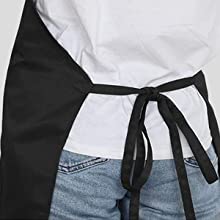 Chef Tabliers Noir Tablier Etanche Tablier avec 2 Poches