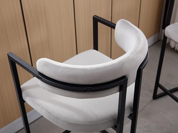 chaise bar en velours