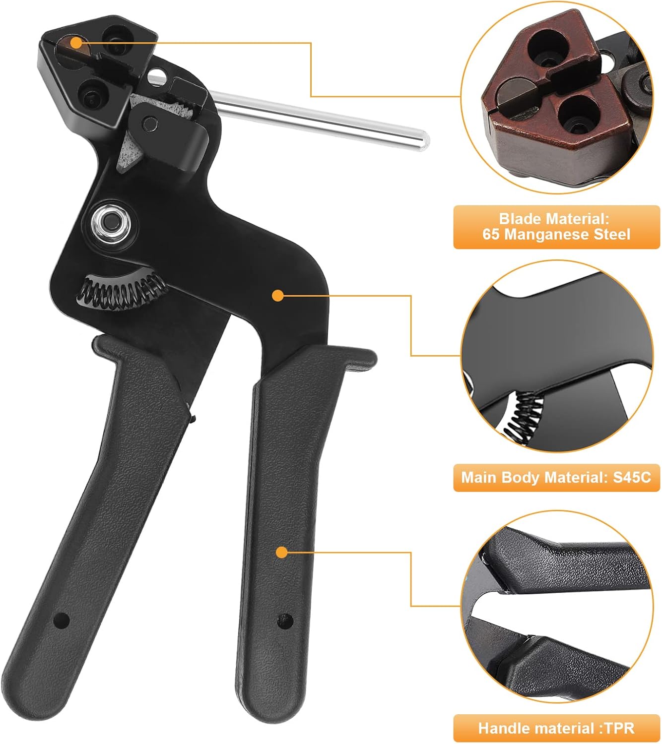 Alicates para bridas de acero inoxidable