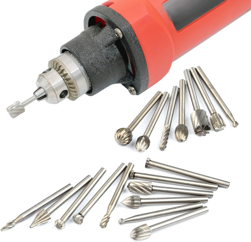 Set Di 20 Frese Rotanti In Metallo Duro Frese Dremel Con Gambo Da 3 Mm 
