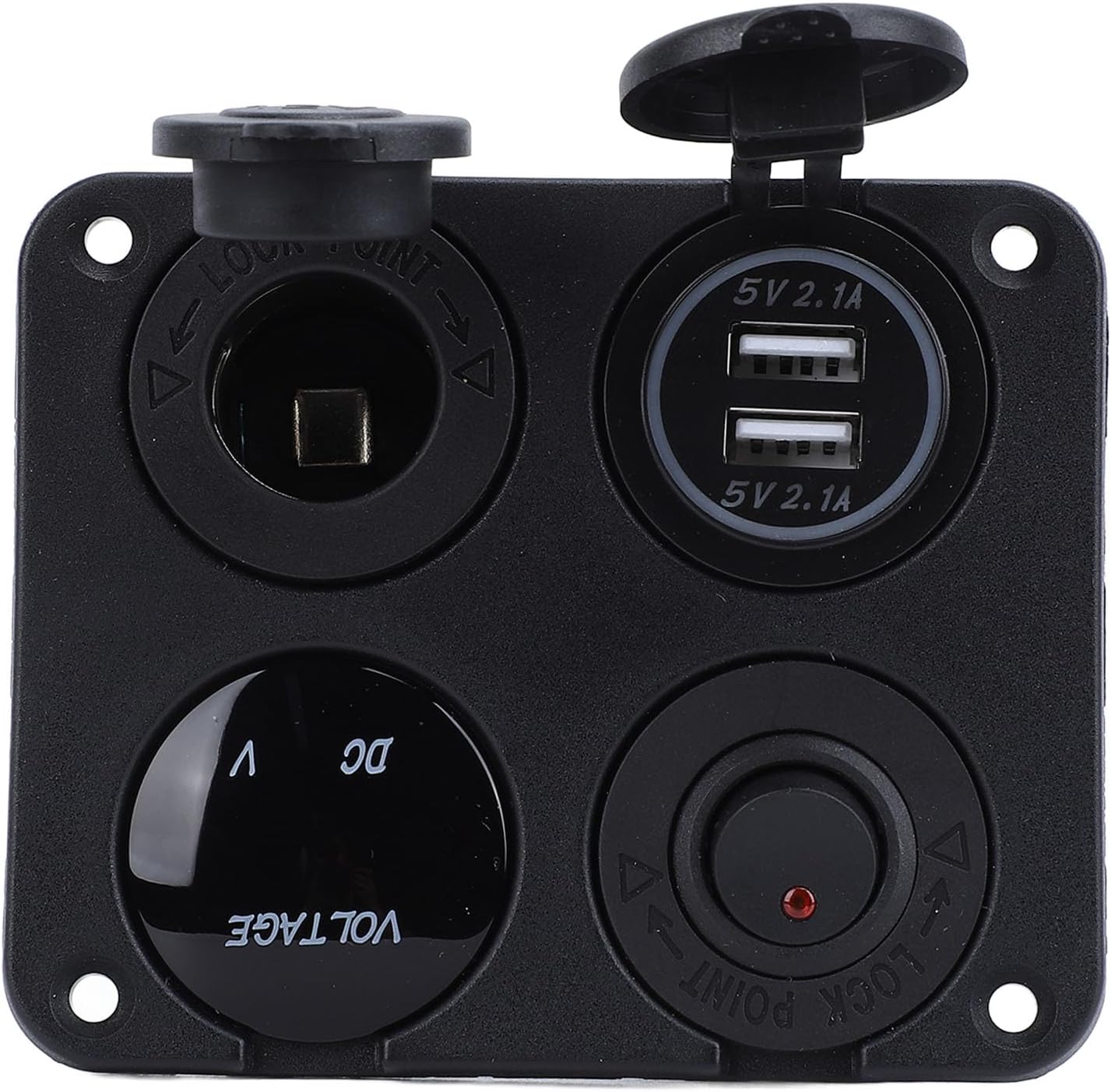 Accendisigari Usb Auto Pannello Con Interruttore, Voltmetro, Presa - Foto 8