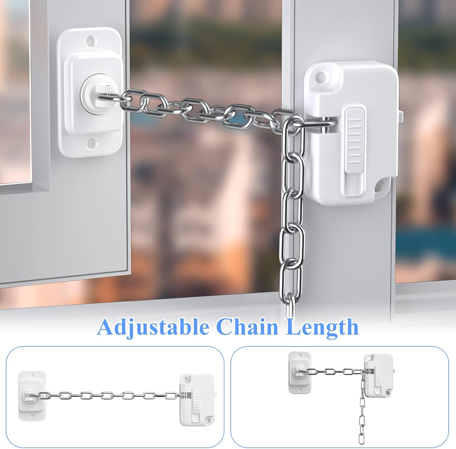 2 Serrures De Sécurité Enfant Pour Fenêtres - Bloque Porte Avec 4 Clés | Protection Anti-Ouverture Pour Armoires Et Lave-linge