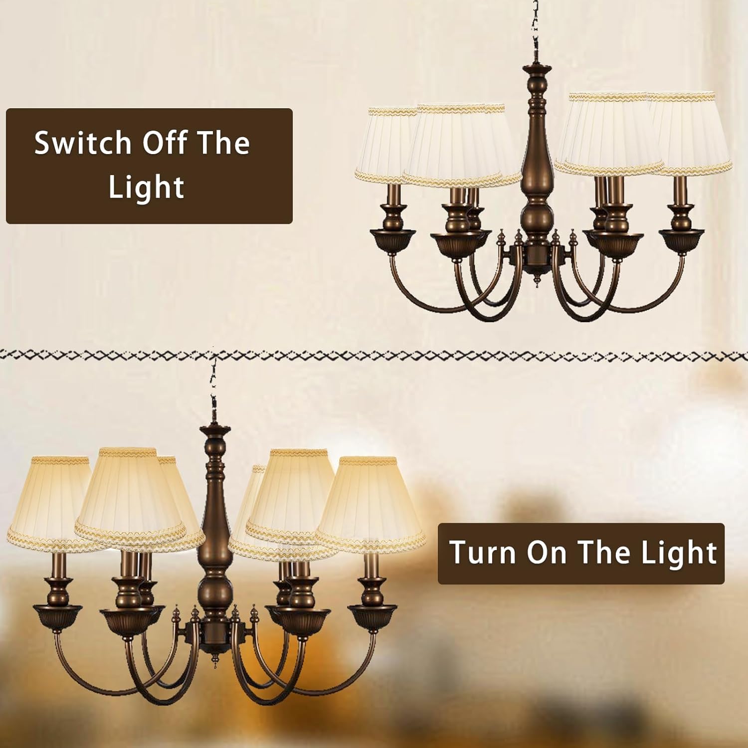 Set Da 6 Paralumi Piccoli In Tessuto Di Lino Con Clip, Diffusori Luce Da Tavolo, Perfetti Per Lampadine E14, Eleganti E Resistenti Per Camera Da Letto E Soggiorno