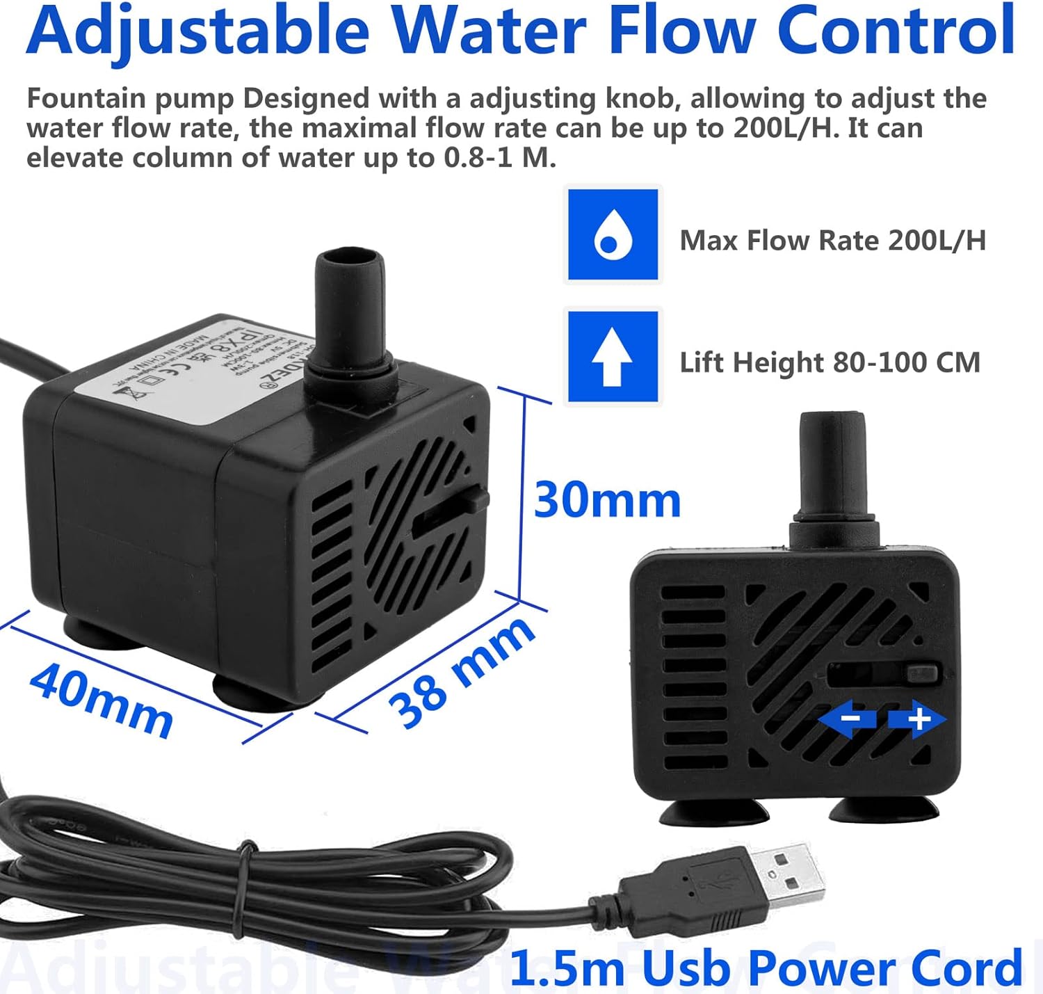 Mini pompe submersible USB