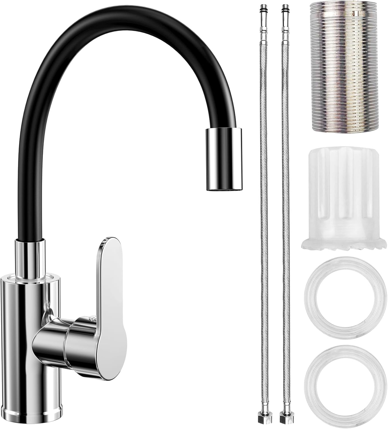 IMEX - Mitigeur De Cuisine | Mitigeur D'évier | Mitigeur De Cuisine Avec Poignée Flexible 360° | Série Malta | Couleur Or Brossé | Leroy Merlin