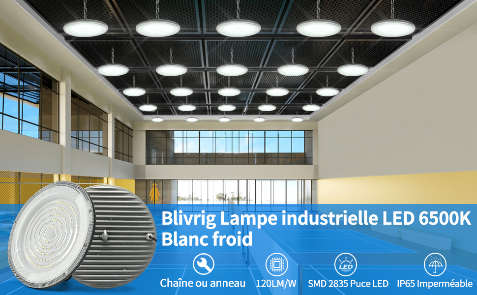 spot projecteur led industriel interieur suspendu 100w 150w 200w