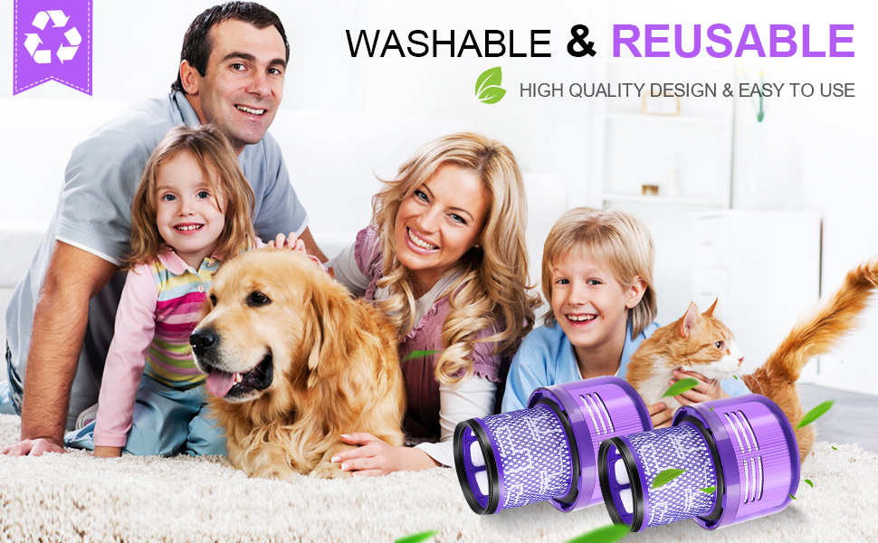 Filtro de repuesto lavable para Dyson V11 Torque Drive, V11 Animal, V11 Absolute SV14 V15