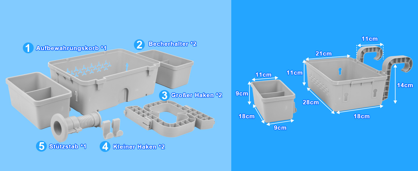 Panier de rangement pour piscine