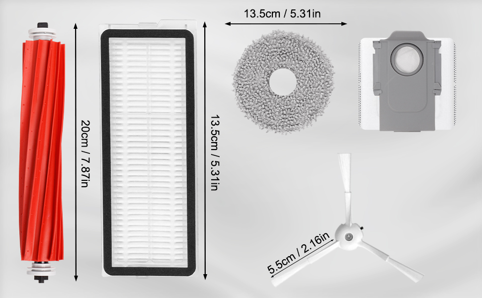 Fixbetter Kit d'accessoires pour robot Roborock Q Revo MaxV/Q Revo Pro Pièces de rechange
