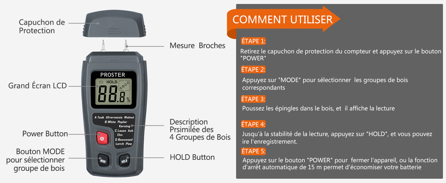 Humidimètres pour bois