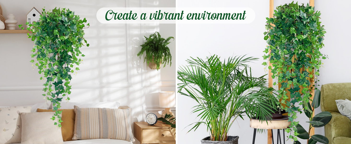 petite plante artificielle lierre fausse plante murale plante suspendue decoration interieur