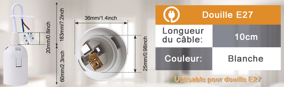 Base de Lumière Douille de Suspension