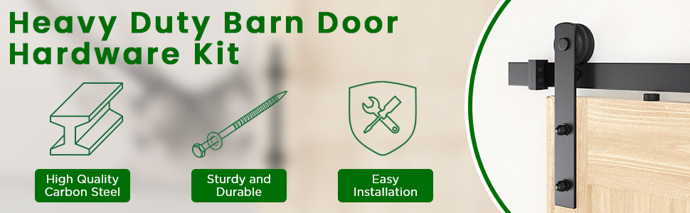 Sliding barn door hardware kit