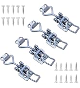 4 Pièces Loquet à Bascule en Acier Inoxydable, Fermeture à Levier avec Trou de Serrure Loquets à ...
