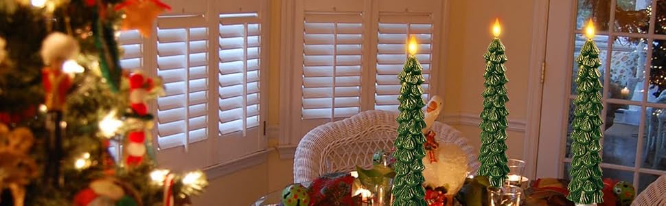 Yme 3pcs LED Christbaumkerzen mit Fernbedienung und Timer