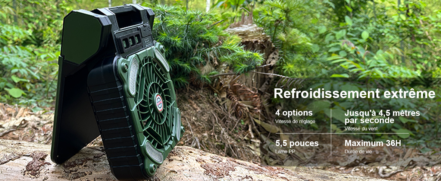 Ventilateur Camping Solaire