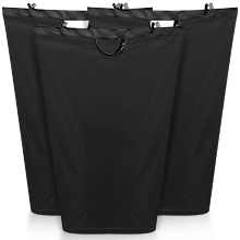 Panier à linge noir avec couvercle